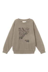 NAME IT KIDS NKMNEFIKS LS RLX SWEAT BRU weathered teak