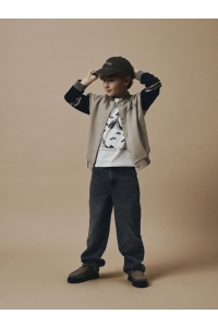 NAME IT KIDS NKMNASSEN LS RLX SWEAT CARD BRU weathered teak/black