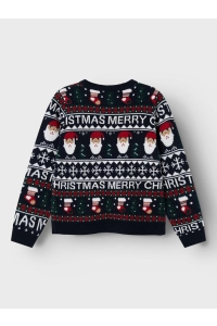 NAME IT KIDS NKNRASTOKKE LS KNIT dark sapphire