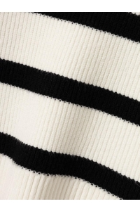 NAME IT KIDS NKFNILLA LS SHORT KNIT jet stream/w. black stripes