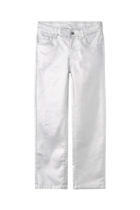 NAME IT KIDS NKFROSE STRAIGHT TWILL PANT 1631-WY: silver/foil