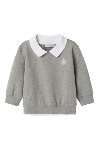 NAME IT MINI NMMRON NREG SWEAT BRU grey melange