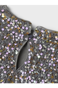 NAME IT KIDS NKFRUNICA LS TOP RT granite grey/gold and white