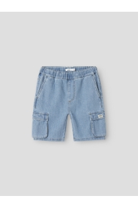 NAME IT KIDS NKMRYAN CARGO DNM L SHORTS 3950-KY light blue denim/stripes