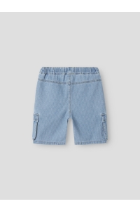 NAME IT KIDS NKMRYAN CARGO DNM L SHORTS 3950-KY light blue denim/stripes