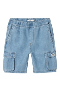 NAME IT KIDS NKMRYAN CARGO DNM L SHORTS 3950-KY light blue denim/stripes