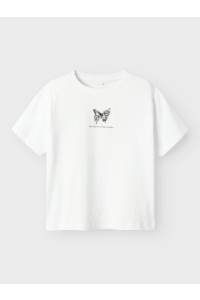NAME IT KIDS NKFDANE SS NREG TOP BOX bright white/black