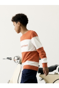 NAME IT KIDS NKMFOLGE LS SWEAT UNB paprika/bright white