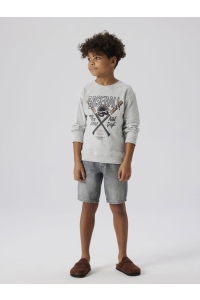 NAME IT KIDS NKMDEMMO LS NREG SWEAT UNB light grey melange