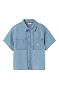 NAME IT KIDS NKMFELIX SS DNM SHIRT 3950-KY H light blue denim/stripes