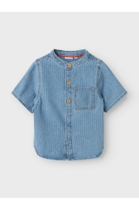 NAME IT MINI NMMFIDO SS DNM SHIRT 3950-KY H light blue denim/stripes