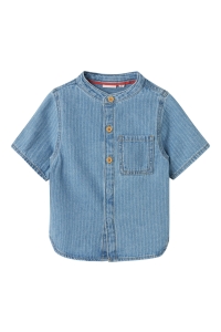 NAME IT MINI NMMFIDO SS DNM SHIRT 3950-KY H light blue denim/stripes