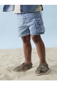NAME IT MINI NMMRYAN JOG DNM L SHORTS 3950-KY H light blue denim/stripes