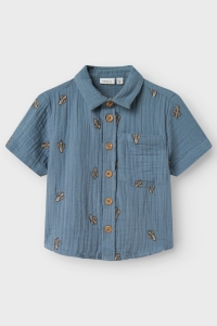 NAME IT MINI NMMJOSHUA NREG SS SHIRT blue mirage