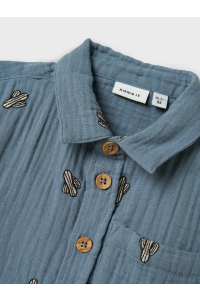 NAME IT MINI NMMJOSHUA NREG SS SHIRT blue mirage