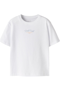 NAME IT KIDS NKFNOLLA SS NREG TOP bright white