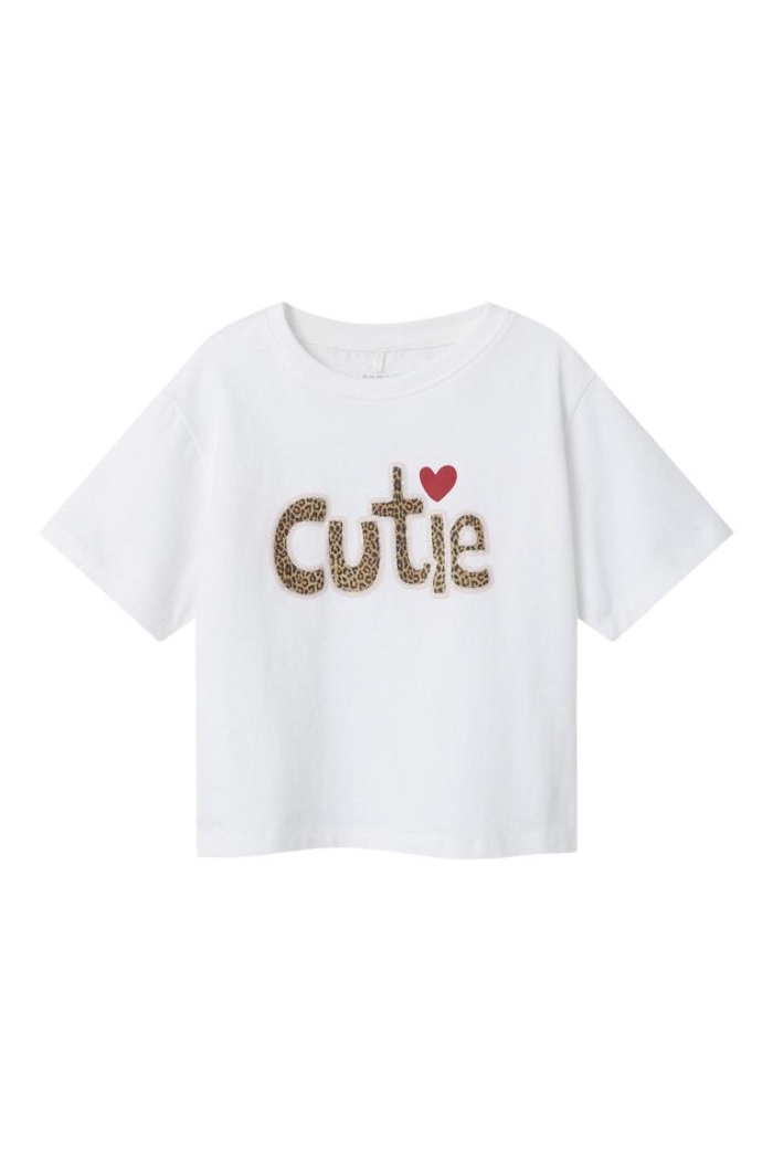 NAME IT MINI NMFNOLLA SS NREG TOP bright white