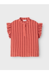 NAME IT KIDS NKFHEIK SL TOP spiced coral/madder brown