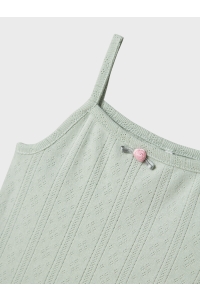 NAME IT MINI NMFJSILKE SLIM STRAP TOP aqua gray