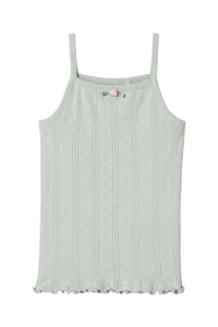 NAME IT MINI NMFJSILKE SLIM STRAP TOP aqua gray
