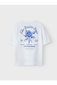 NAME IT KIDS NKFHOMINU SS NREG TOP BOX bright white/desire days
