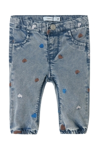 Name It NBFROSE SHAPED R EMB JEANS 5321-YB : light blue denim/heart emb