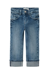 NAME IT MINI NMFROSE STRAIGHT FOLD JEANS 4224-AZ: medium blue denim