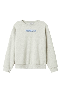 NAME IT KIDS NKFNEVEA RLX SWEAT BRU light grey melange