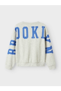 NAME IT KIDS NKFNEVEA RLX SWEAT BRU light grey melange