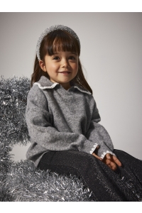 NAME IT MINI NMFRIKASA LS KNIT POLO grey melange