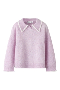 NAME IT MINI NMFRIKASA LS KNIT POLO keepsake lilac