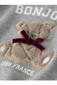 NAME IT MINI NMFREAR LS SWEAT BRU grey melange