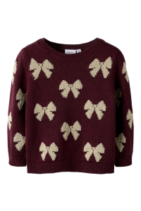NAME IT MINI NMFREKKA LS KNIT burgundy