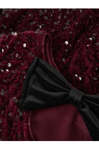 NAME IT KIDS NKFRUSITTA LS BOW BLOUSE burgundy/black bow