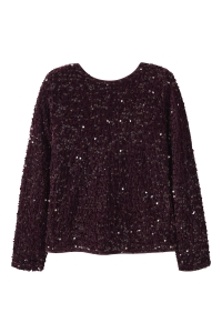 Name It NKFRUSITTA LS BOW BLOUSE catawba grape