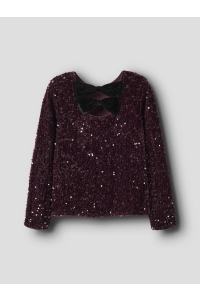 Name It NKFRUSITTA LS BOW BLOUSE catawba grape