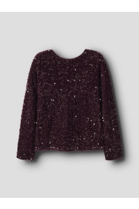Name It NKFRUSITTA LS BOW BLOUSE catawba grape
