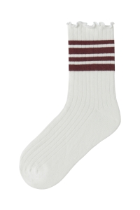 NAME IT KIDS NKFSILLE STRIPE SOCK cloud dancer/oxblood red