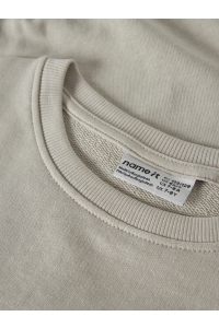 NAME IT KIDS NKFMILLE SHORT NREG LS SWE O-NECK N: pumice stone