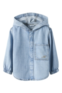 Name It mini NMMBO OS DNM LS SHIRT W HOOD 6950-P: light blue denim