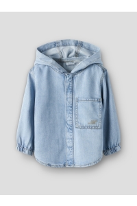 Name It mini NMMBO OS DNM LS SHIRT W HOOD 6950-P: light blue denim