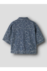 Name It NKFEVELYN 2/4 JACQ DNM SHIRT 2928-J: medium blue denim