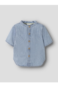 Name It mini NMMHANS STRIPE DNM SS SHIRT 1910-IP: light blue denim