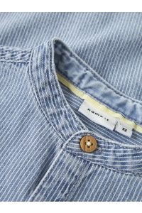 Name It mini NMMHANS STRIPE DNM SS SHIRT 1910-IP: light blue denim