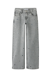 NAME IT KIDS NKFROSE WIDE JEANS 5503-YA N light grey denim/heart studs