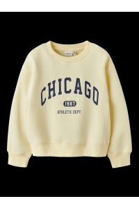 Name It NKFFABIA LS NREG SWEAT BRU pear sorbet