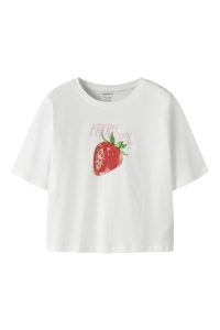 Name It NKFFARINAZ SS NREG SHORT TOP BOX bright white