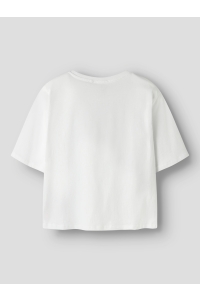 Name It NKFFARINAZ SS NREG SHORT TOP BOX bright white/lemon