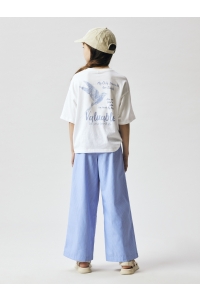 Name It NKFFLORITTA WIDE PANT purple impression/rainstone