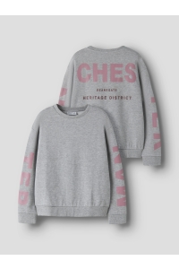 Name It NKFNOKKI LS RLX SWEAT BRU grey melange